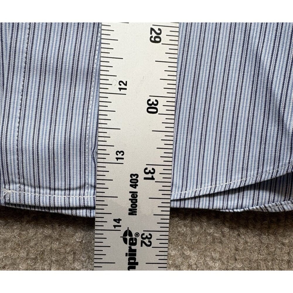 Brooks Brothers Men's 15-33 Shirt Long Sleeve Blue Black Strips Preppy Casual - Picture 9 of 16